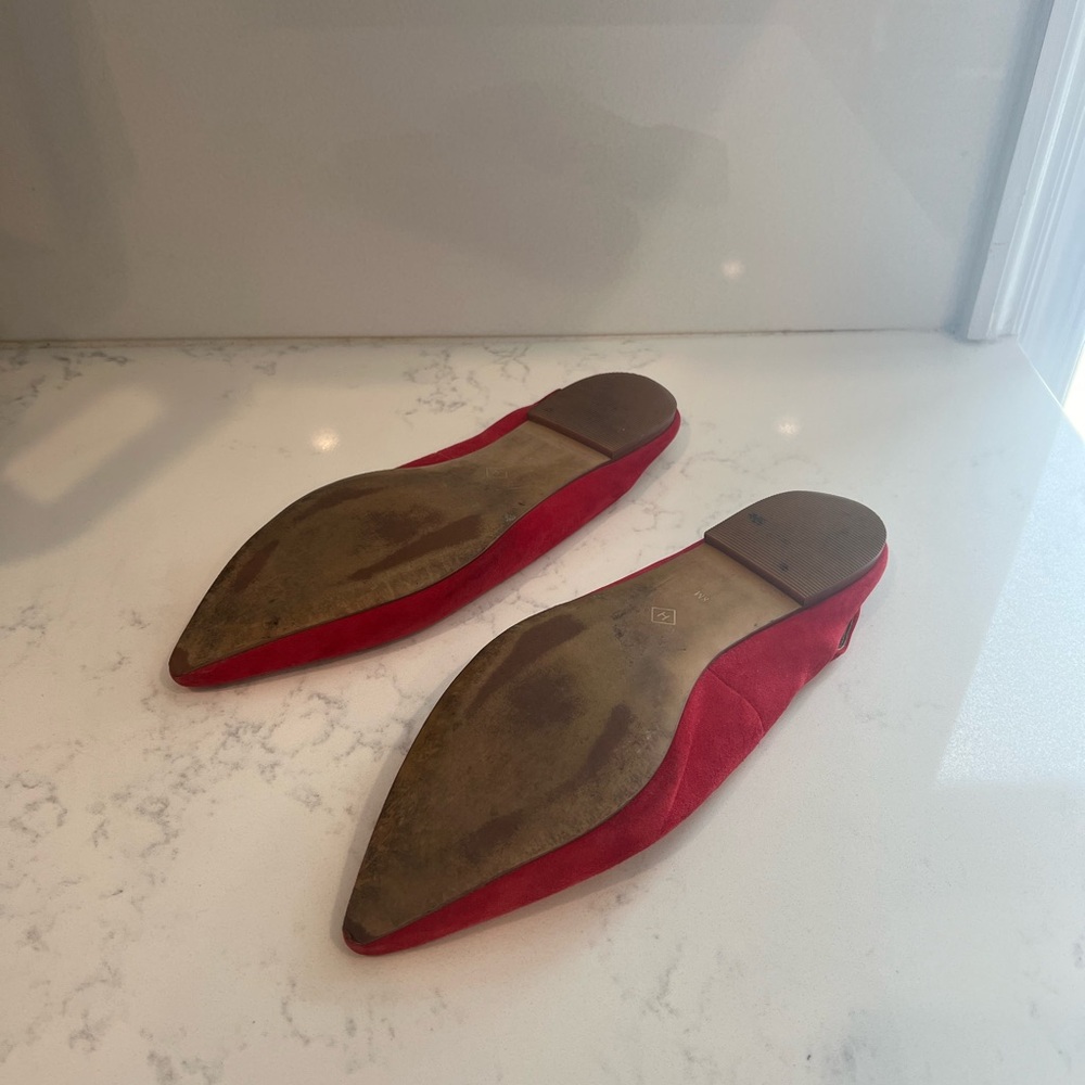 Halogen red suede slingback flat shoes - Picture 4 of 4